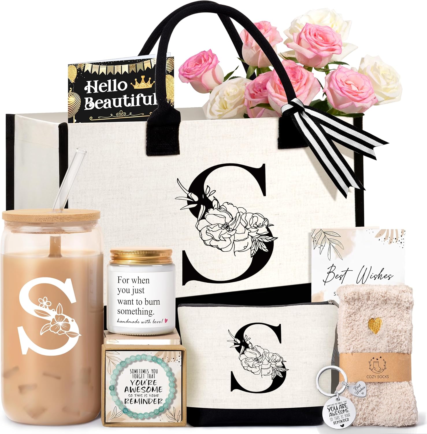 Monogrammed Initial Tote Bag for Everyday Carry