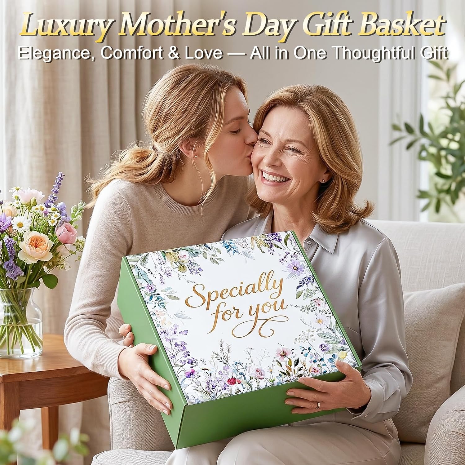 Self Care Gift Basket with Bath and Body Essentials
